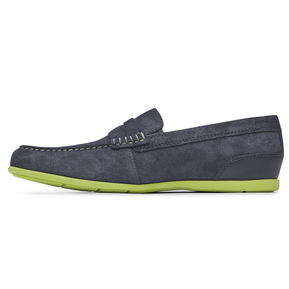 Rockport Mens Slip-On Blue - Malcom Penny - UK 309-LQZWYK